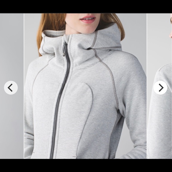 lululemon athletica Tops - Lululemon Scuba Hoodie III Stripe Grey 12